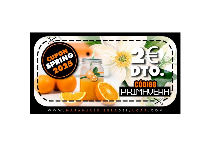 Cupón PRIMAVERA: Descuento 2 euros en tus compras hasta el 26 de marzo